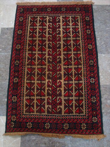 Balauchi Tribal Nomadic Afghan HANDKNOTTED Rug 4 5x2 10