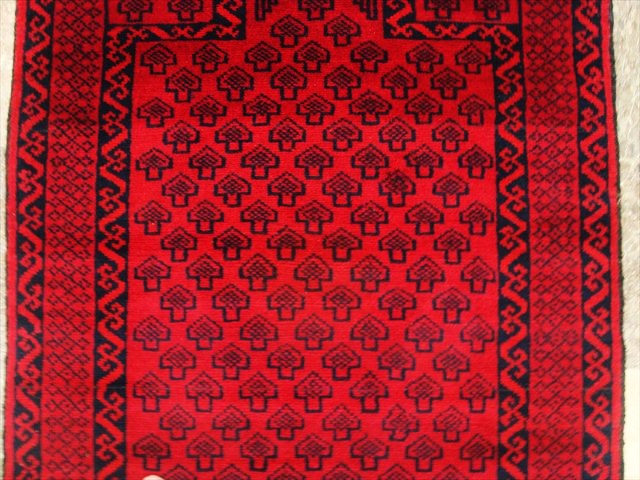 BALAUCHI TRIBAL NOMADIC AFGHAN HANDKNOTTED RUG 4.9x2.11  