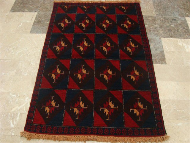 BALAUCHI TRIBAL NOMADIC AFGHAN HAND KNOTTED RUG 4.6x3.0  