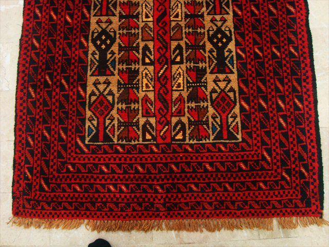 BALAUCHI TRIBAL NOMADIC AFGHAN HANDKNOTTED RUG 4.7x2.11  