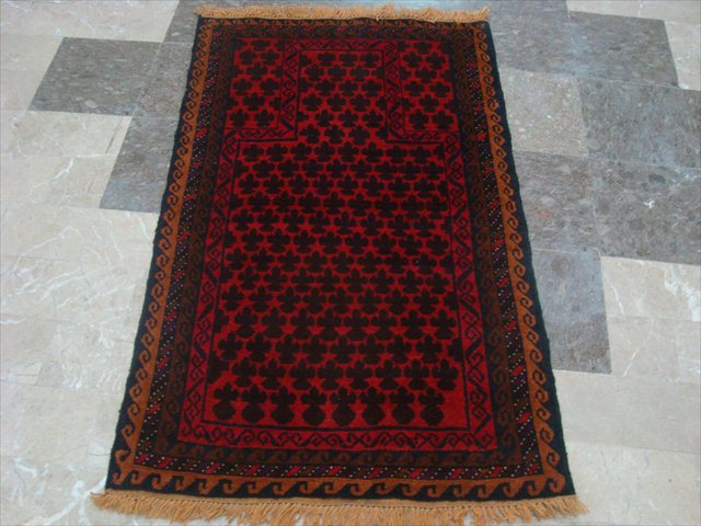 BALAUCHI TRIBAL NOMADIC AFGHAN HANDKNOTTED RUG 4.7x2.11  