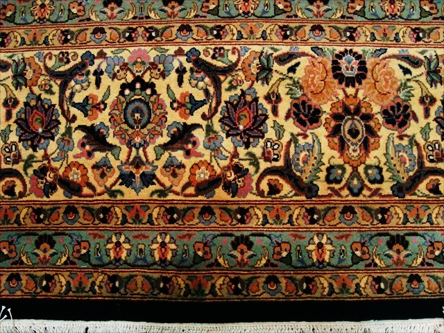 Blue Isfahan All Flower Hand Knotted Fine Carpet 10x14