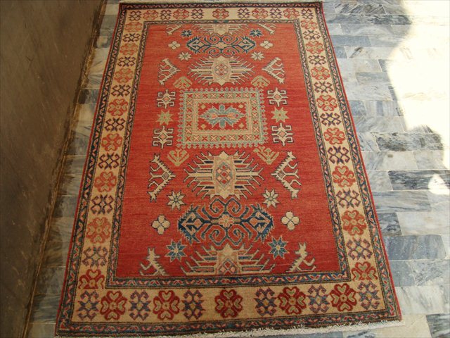 KAZAK CAUCASION VEG DYED HANDKNOTTED RUG CARPET NEW 6x4  