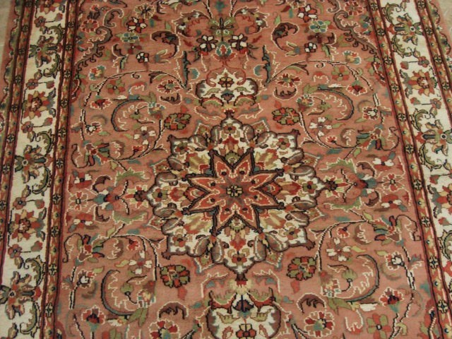 EXCLUSIVE FLOWRAL HAND KNOTTED RUG CARPET SILK WOOL 8x5  