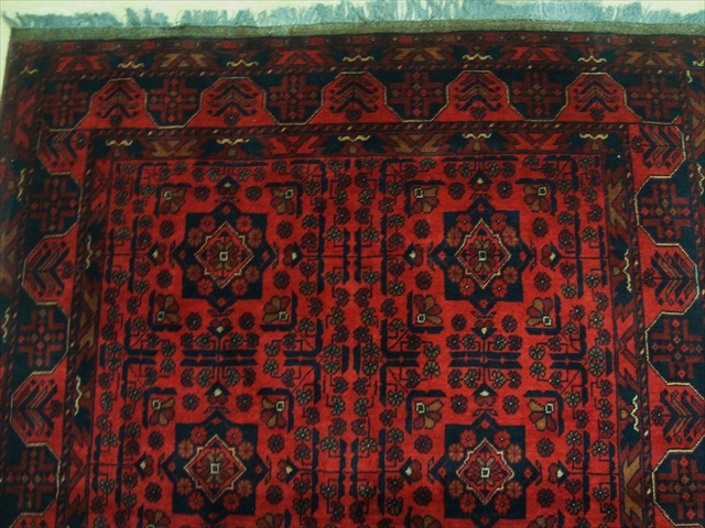 KHAL MUHAMADI FINE AFGHAN HAND KNOTTED RUG CARPET 6.3x5  