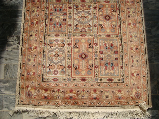 BAKHTIARI HAND KNOTTED RUG FLO CARPET SILK WOOL NEW 5x3  